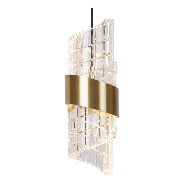 Lucide KLIGANDE - Hanglamp - Ø 13 cm - LED - 1x9W 2700K - Mat Goud / Messing - detail 1